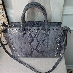 Michael Kors Selma Python Embossed Satchel